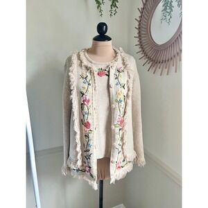 Vintage Haband Floral‎ Embroidered Floral Two Piece 70s Inspired Set